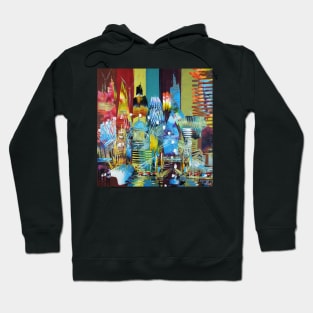 City of London Abstract Painting 623 Hoodie